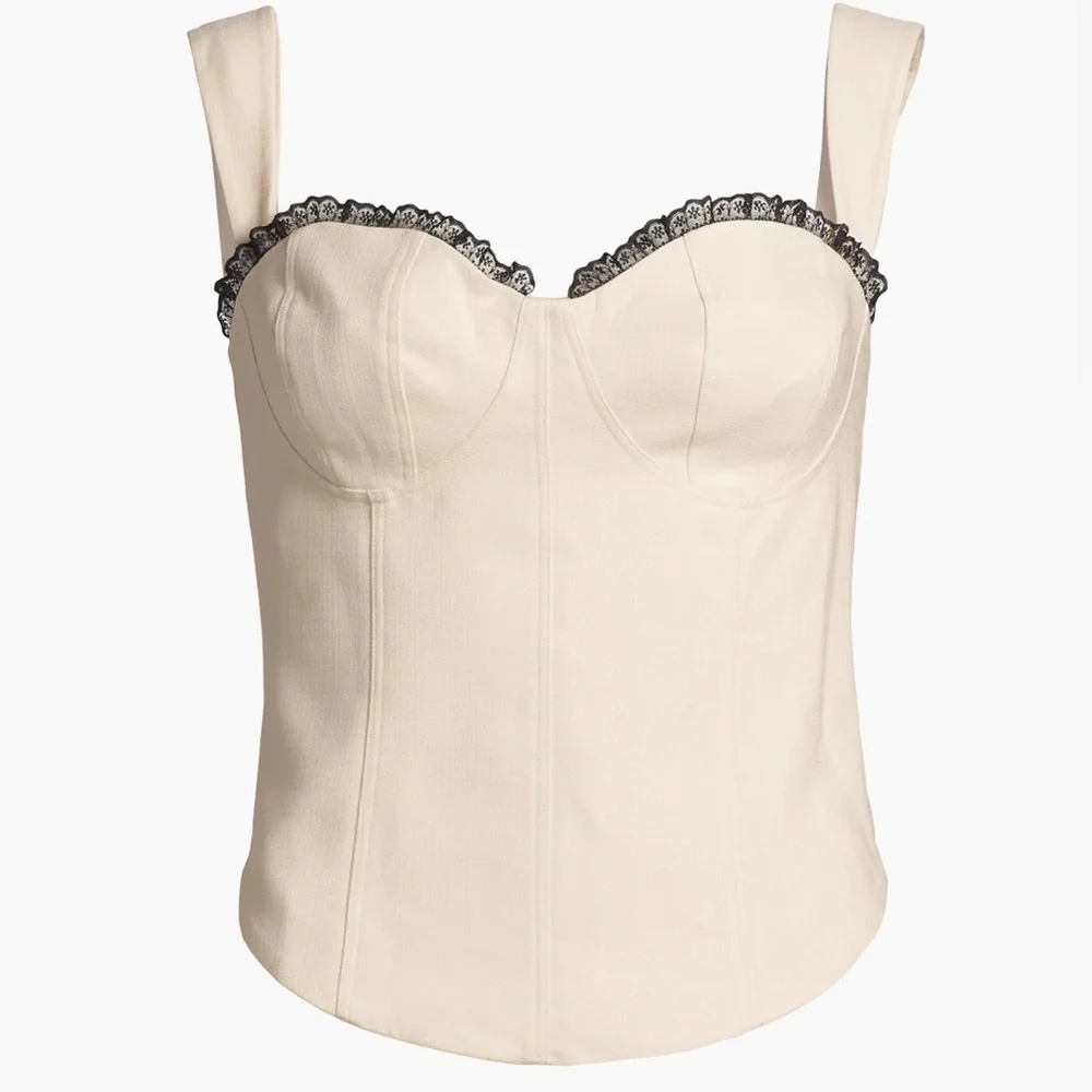 Reformation Alisa Seamed Bustier Top